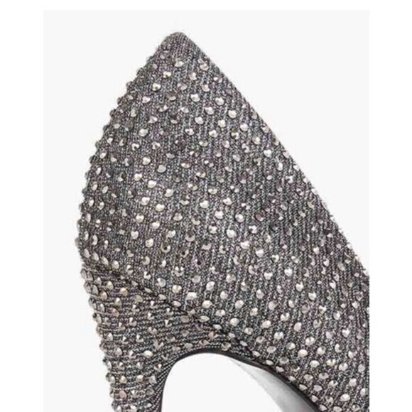 NWOT STEVE MADDEN Stilleto Rhinestne ClassicPump Gray Size 7 - Picture 8 of 12